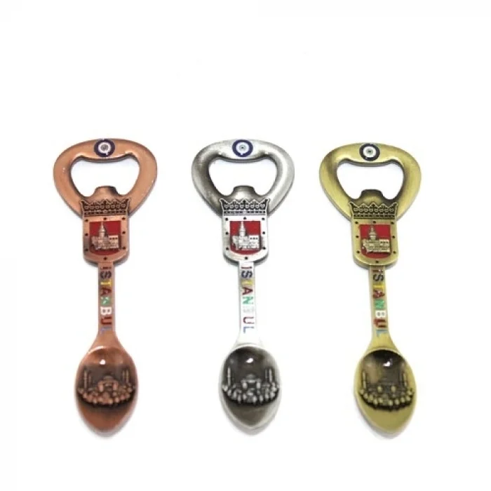 Mey İthalat® İstanbul Temalı Metal Magnet Ve Açacak Kaşık Tasarımlı