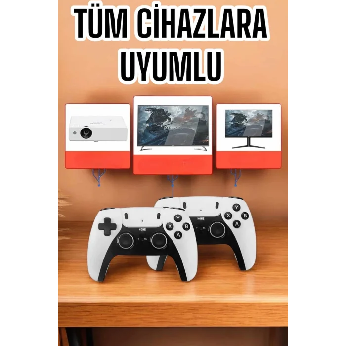 Mey İthalat® Joystick Çift Kollu Oyun Kolu Retro Oyun Yüksek Çözünürlüklü 3D Game