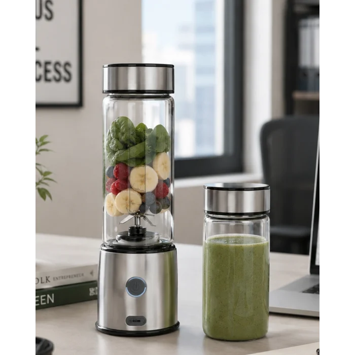 Mey İthalat® Kablosuz Cam Blender Yüksek Güçlü Smoothie Meyve Sebze Blenderı