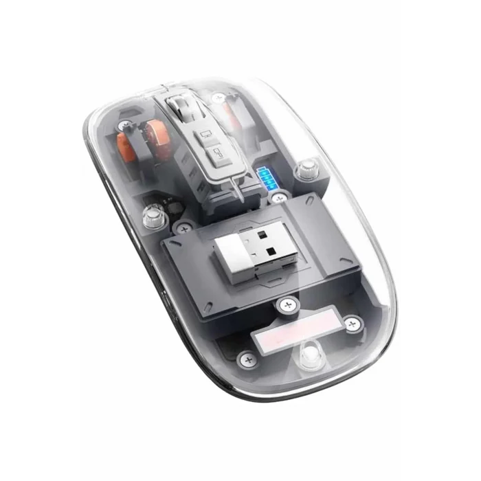 Mey İthalat® Kablosuz Mouse Fare Şarjlı Bluetooth Wireless Çift Modlu Sessiz