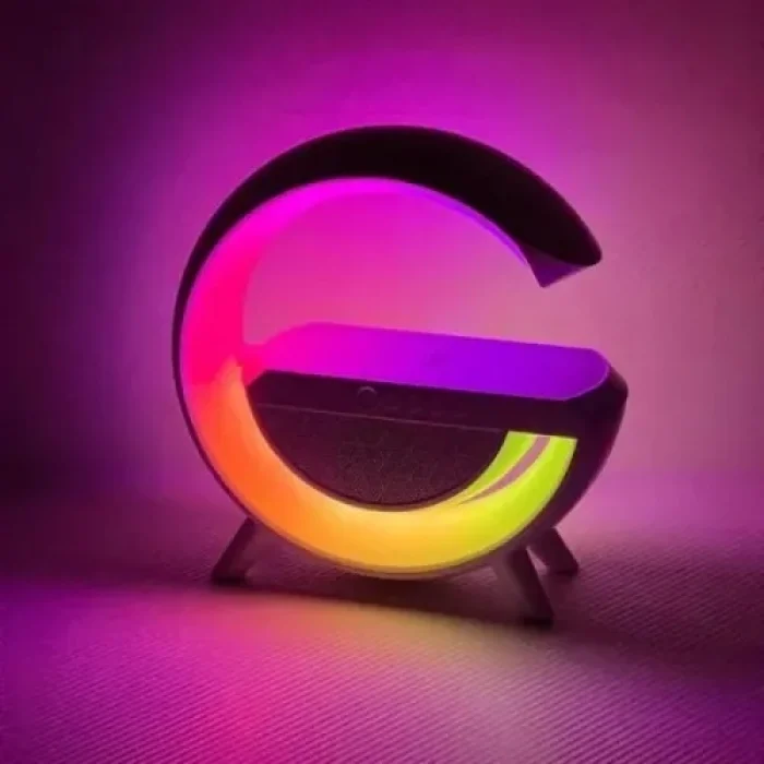 Mey İthalat® Kablosuz Şarj Standlı RGB Hoparlör
