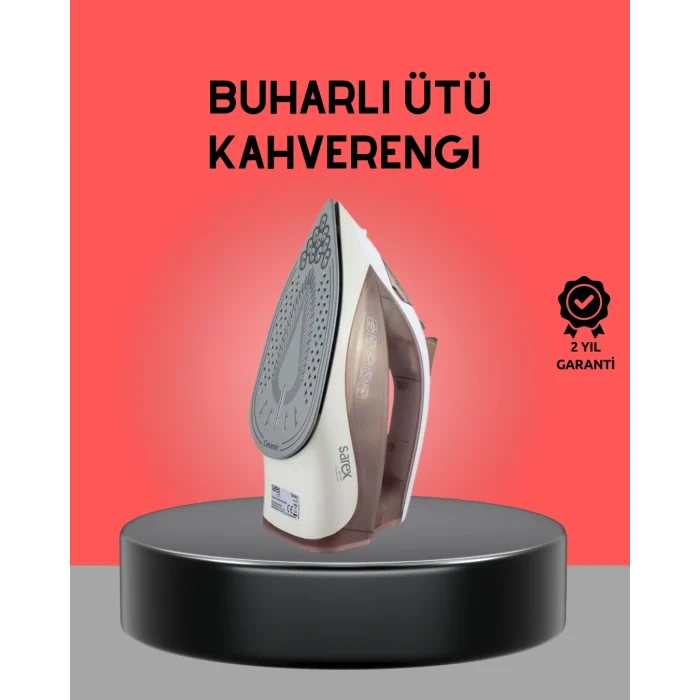 Mey İthalat® Kahverengi Buharlı Ütü 2200W Sürekli Buhar 120 g Şok Buhar