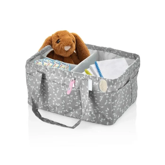 Mey İthalat®  Katlamalı Anne & Bebek Organizer 795 Gri Çiçek