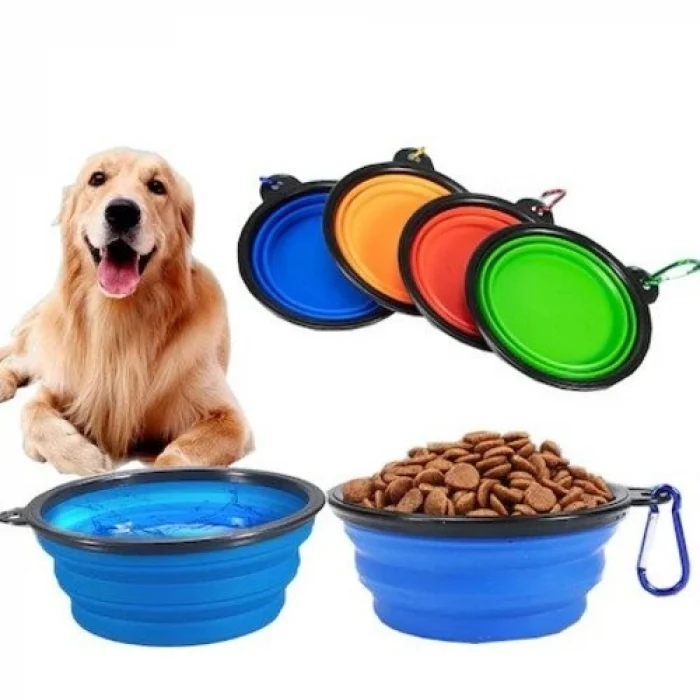 Mey İthalat® Katlanabilir Kedi Köpek Mama-Su Kabı