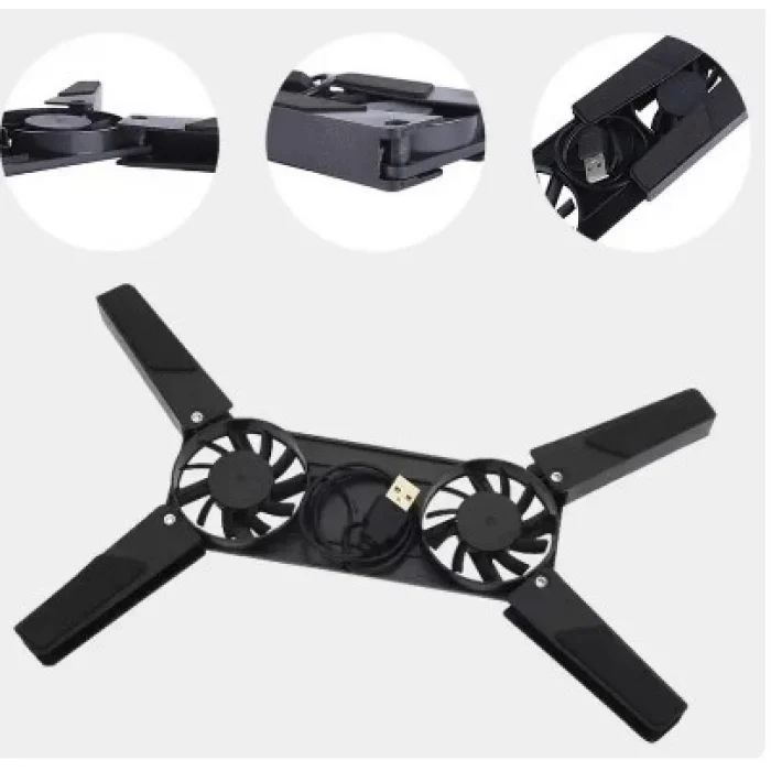 Mey İthalat® Katlanabilir Laptop Soğutucu 2 fanlı