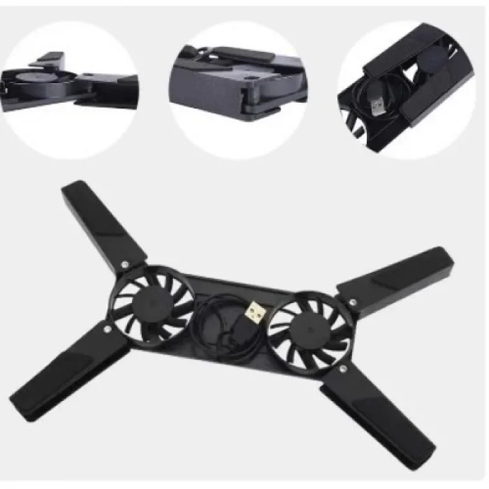 Mey İthalat® Katlanabilir Laptop Soğutucu 2 fanlı