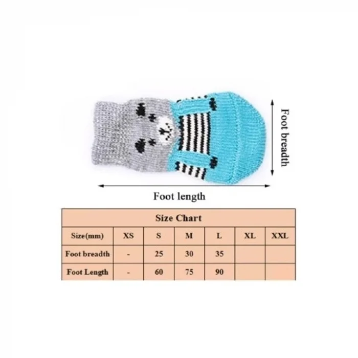 Mey İthalat® Kedi Köpek Kaydırmaz Örme Çorap
