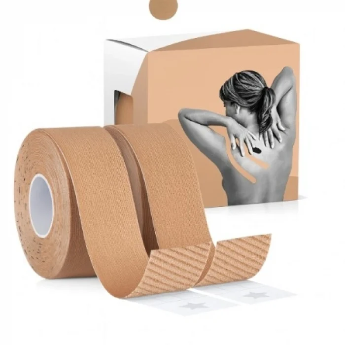 Mey İthalat® Kinezyo Ağrı Bandı 2.5 cm X 5 m Ten Rengi