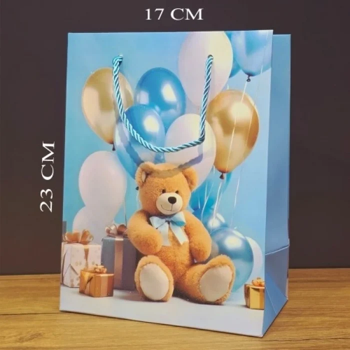Mey İthalat® Küçük Boy Ayıcıklı Hediye Çantası