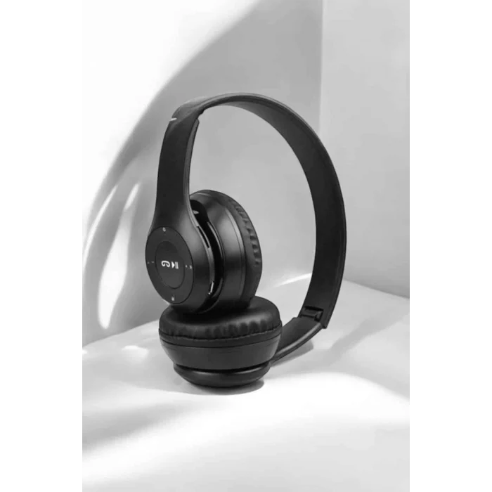Mey İthalat® Kulak Üstü TF Kart ve AUX Destekli Ergonomik Bluetooth Kulaklık