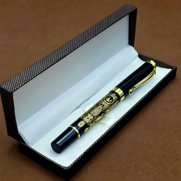 Mey İthalat®  Kutulu Osmanlı Tuğralı Metal Kalem