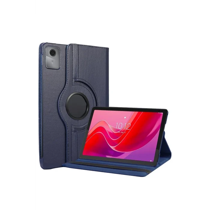 Mey İthalat®  Lenovo Tab M11 TB330FU 360 Tablet Deri Kılıf - Lacivert