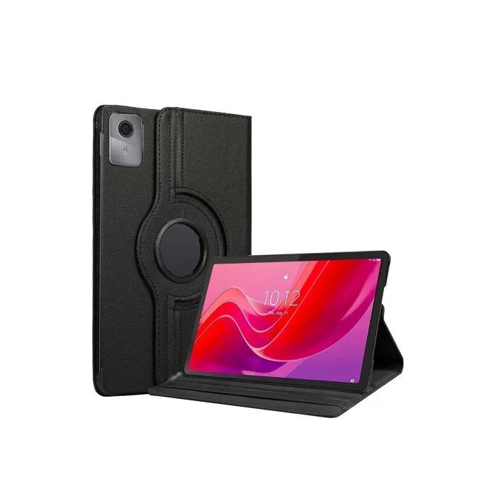 Mey İthalat®  Lenovo Tab M11 TB330FU 360 Tablet Deri Kılıf - Siyah