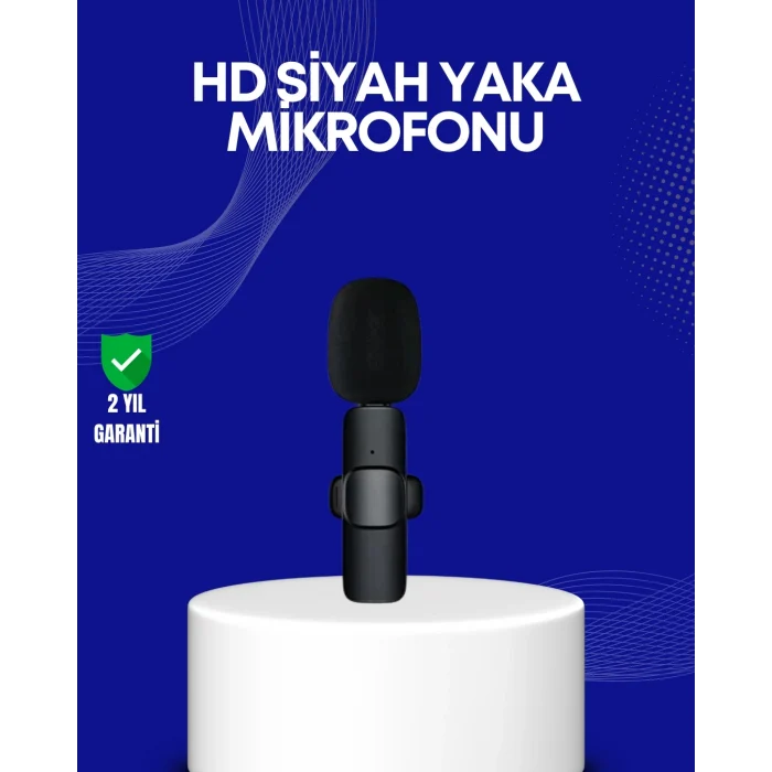 Mey İthalat® Lightning Girişli 2’li Kablosuz Yaka Mikrofonu Çift Kişilik Kayıt