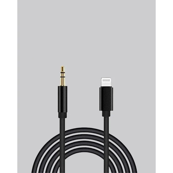 Mey İthalat® Lightning Girişli Cihazlar İçin 3.5mm Aux Ses Kablo Dönüştürücü 1M