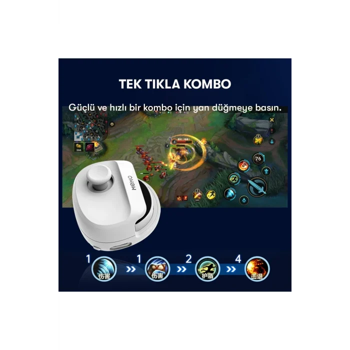 Mey İthalat®  Memo MB01 Oyun Tuşu - Beyaz