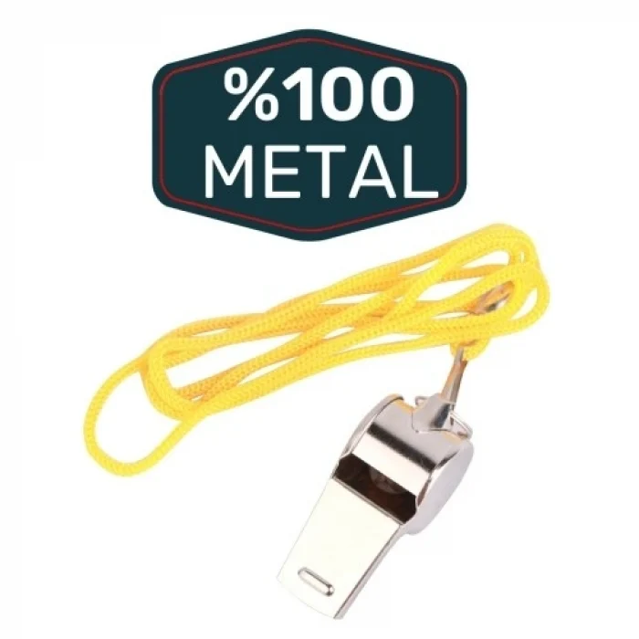 Mey İthalat® METAL İPLİ İKAZ DÜDÜĞÜ 24 ADET