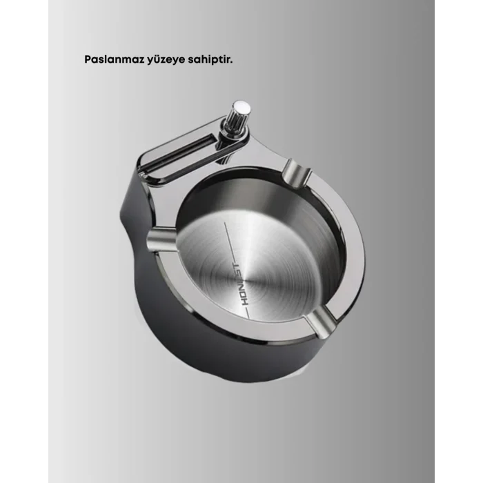 Mey İthalat® Metal Küllük Çakmaklı Masa Üstü Şık Tasarım
