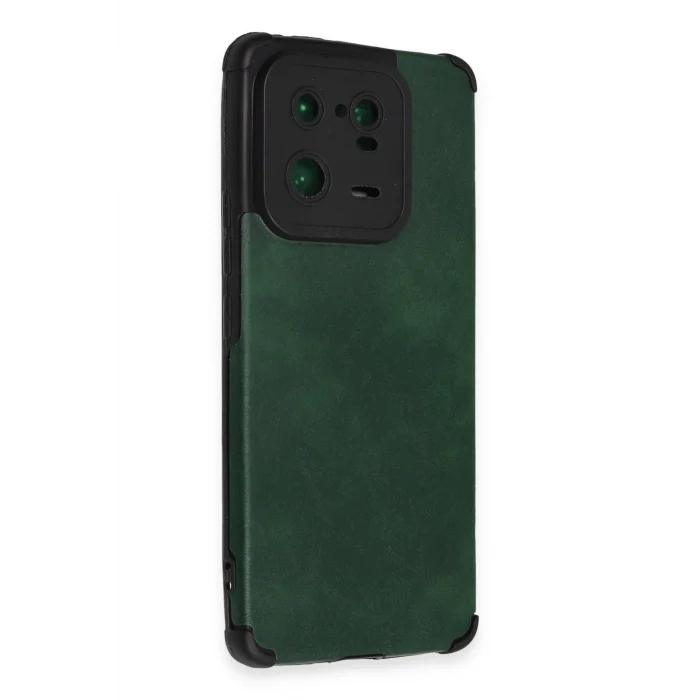 Mey İthalat®   Mi 13 Pro Kılıf Loop Deri Silikon - Yeşil