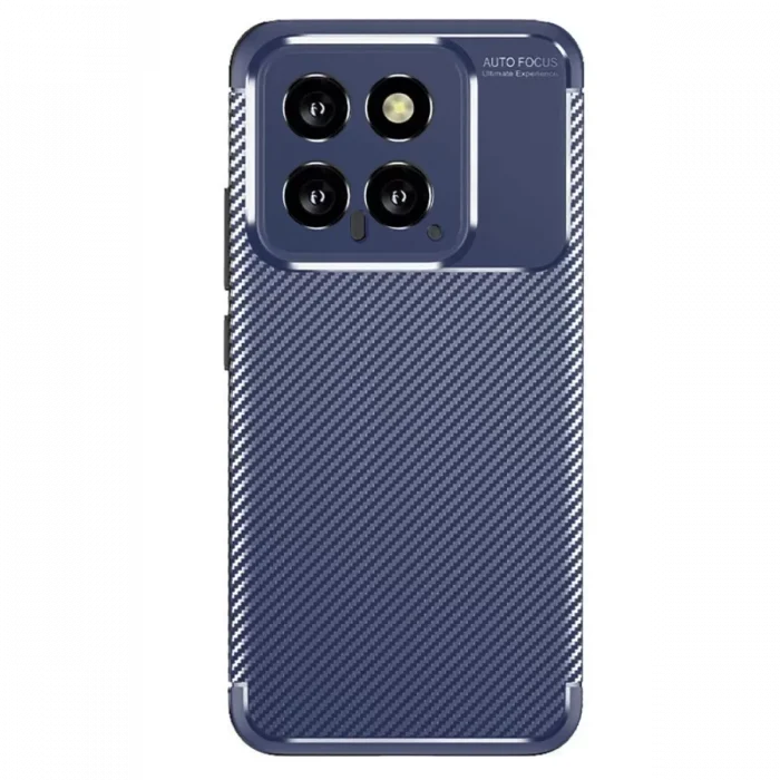 Mey İthalat®   Mi 14T Kılıf Auto Focus Karbon Kapak - Lacivert
