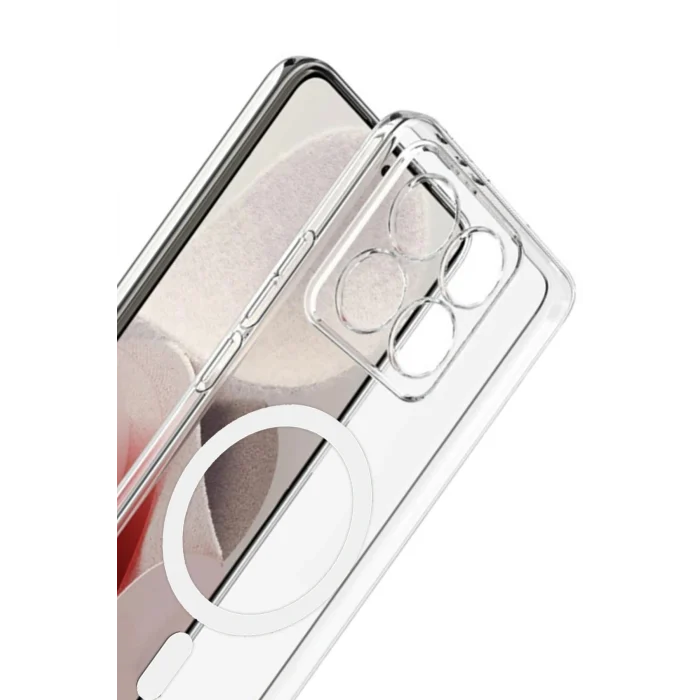 Mey İthalat®   Mi 14T Pro Combo Sert Şeffaf Magsafe Kapak - Şeffaf