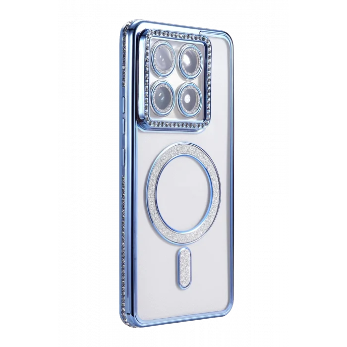 Mey İthalat®   Mi 14T Pro Joke Simli Magneticsafe Kılıf - Mavi