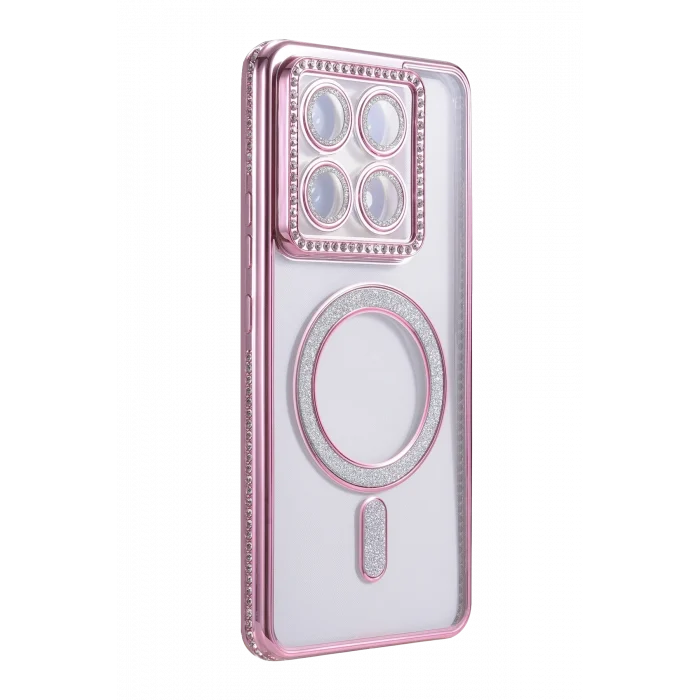 Mey İthalat®   Mi 14T Pro Joke Simli Magneticsafe Kılıf - Pembe
