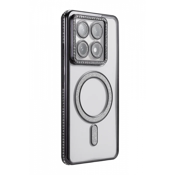 Mey İthalat®   Mi 14T Pro Joke Simli Magneticsafe Kılıf - Siyah
