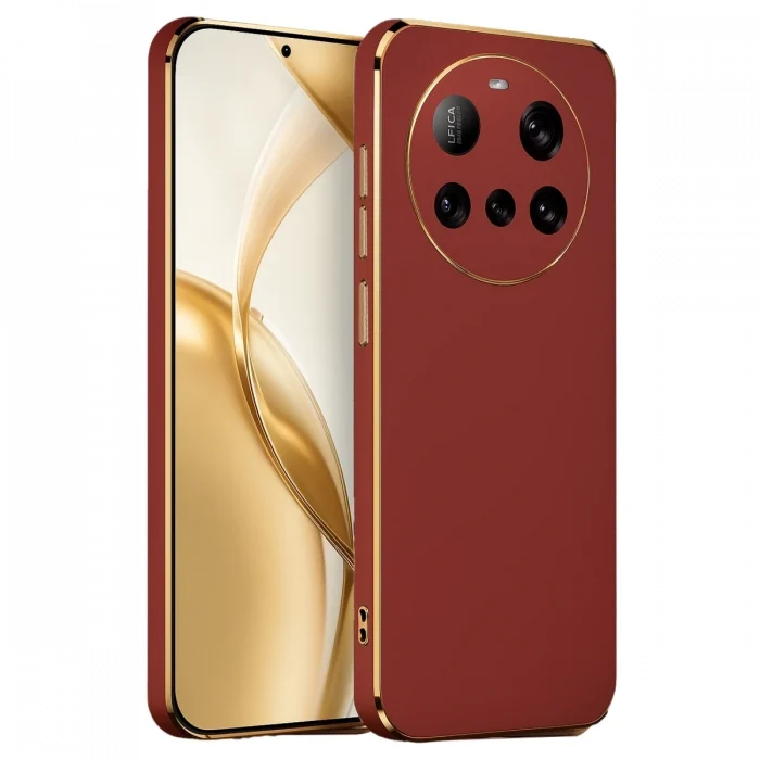 Mey İthalat®   Mi 15 Ultra Kılıf Volet Silikon - Kırmızı