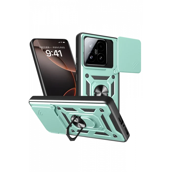 Mey İthalat®   Mi 15T Pars Lens Yüzüklü Silikon - Yeşil