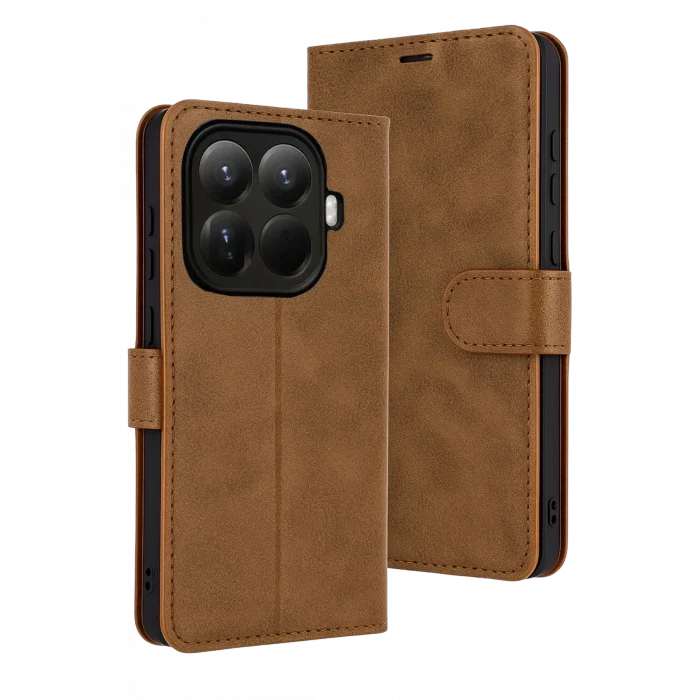 Mey İthalat®   Mi 15T Pro Trend S Plus Kapaklı Kılıf - Taba
