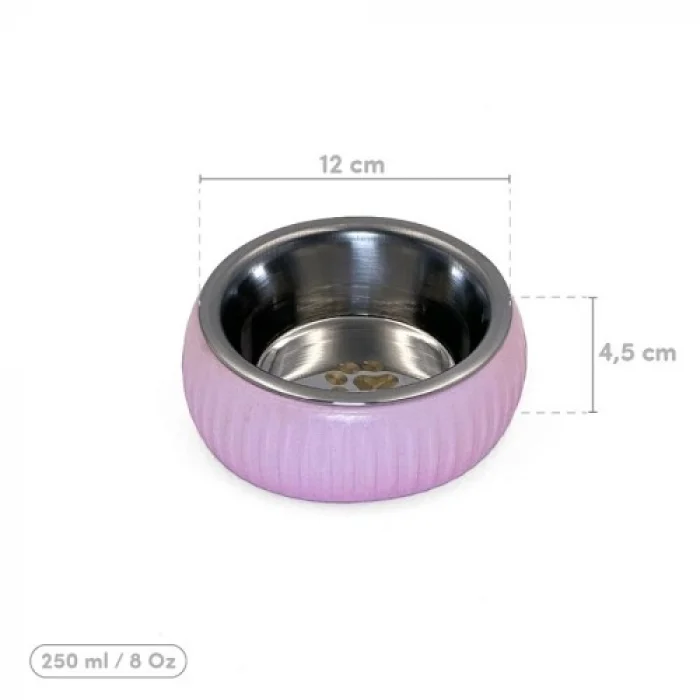 Mey İthalat® Mikopet Organik Seramik Mama Kabı Pembe