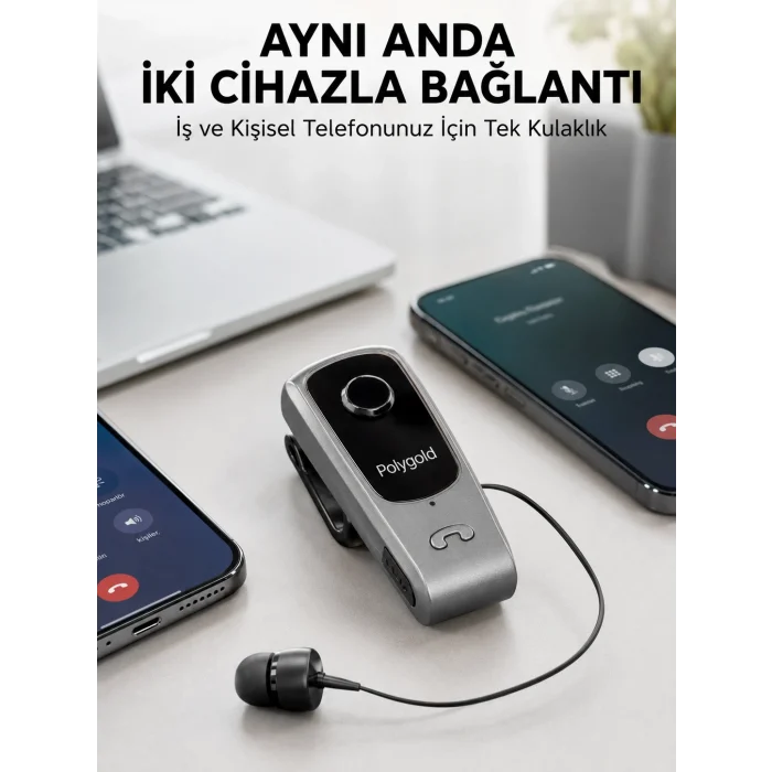 Mey İthalat® Mikrofonlu ve Ses Kontrollü Kablosuz Kulak İçi Kulaklık