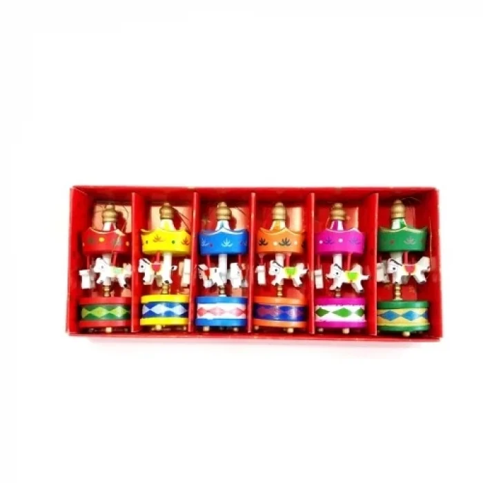 Mey İthalat®  Mini Ahşap 6lı Atli Karinca