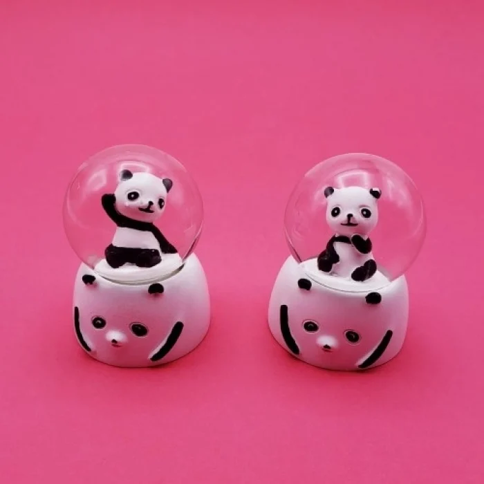 Mey İthalat® Mini Işıklı Panda Kar Küresi
