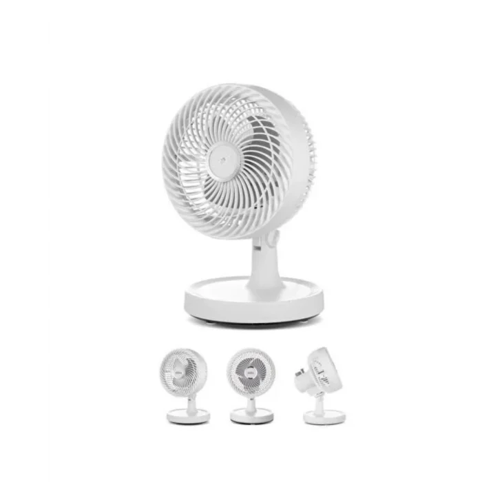 Mey İthalat® Mini Masaüstü Vantilatör Sessiz Çalışan 2 Kademeli Fan Otomatik Salınımlı