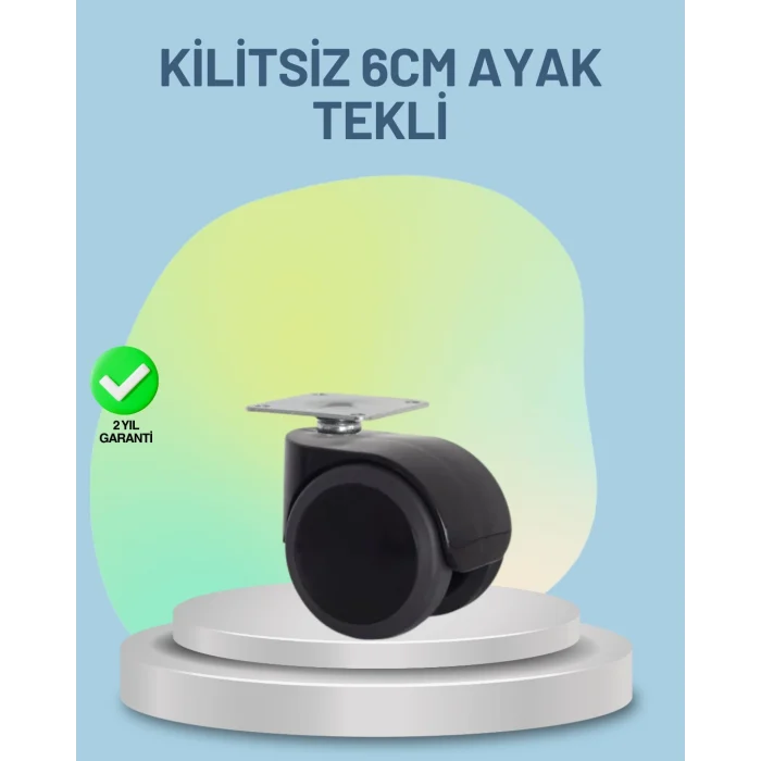 Mey İthalat® Mobilya Tekerleği 6 cm Kilitsiz Tekli Satış