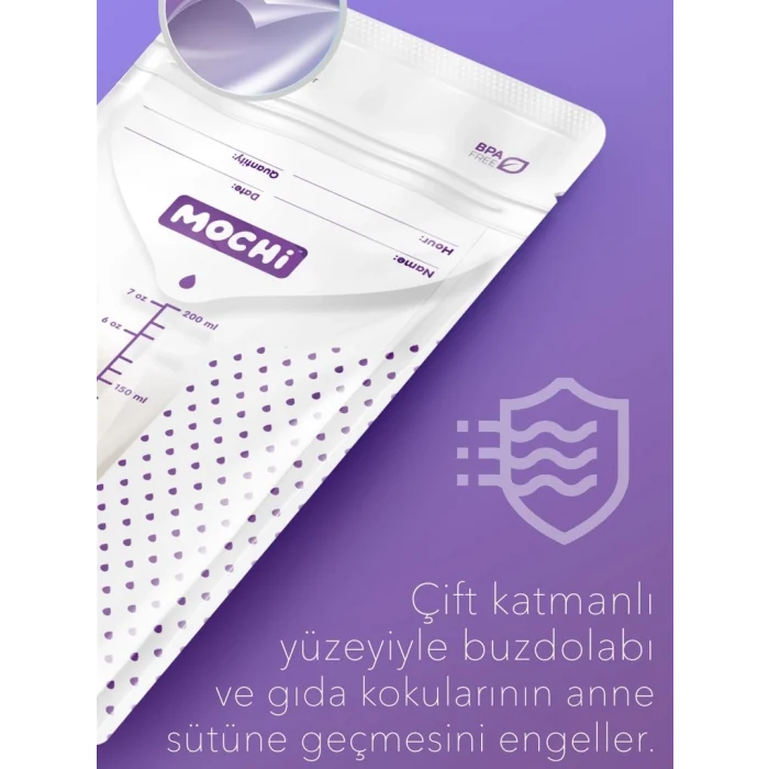 Mey İthalat® Mochi Anne Sütü Saklama Poşeti 120 Adet