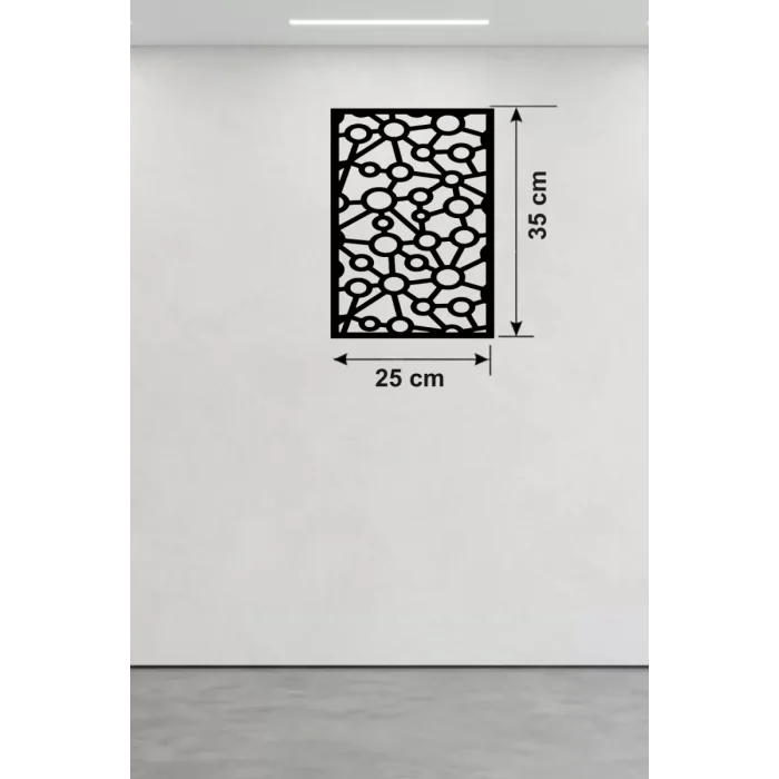 Mey İthalat® Modern Bağlantı Temalı Ahşap Duvar Tablosu - 25x35 cm Lazer Kesim Soyut Pano