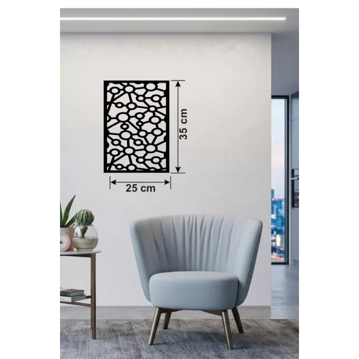Mey İthalat® Modern Bağlantı Temalı Ahşap Duvar Tablosu - 25x35 cm Lazer Kesim Soyut Pano
