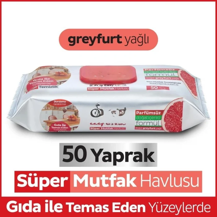Mey İthalat® Mutfak Temizlik Havlusu 50 Adet Greyfurt