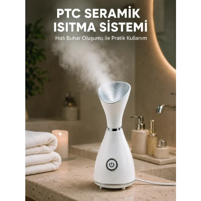 Mey İthalat® Nano İyonik Cilt Bakım Buhar Makinesi PTC Isıtma Sistemli