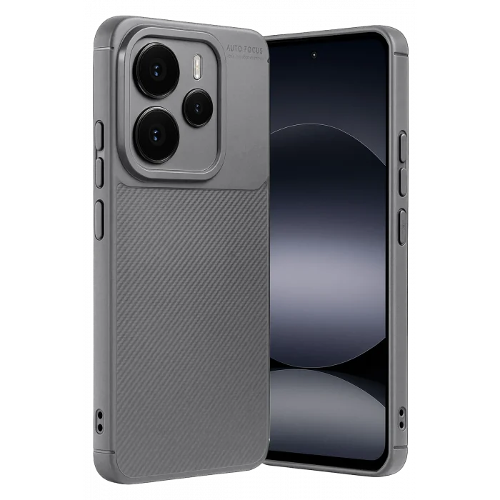 Mey İthalat®   Note 14 5G Auto Focus Karbon Kapak - Gri