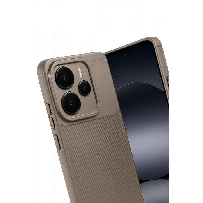 Mey İthalat®   Note 14 5G Auto Focus Karbon Kapak - Kahverengi
