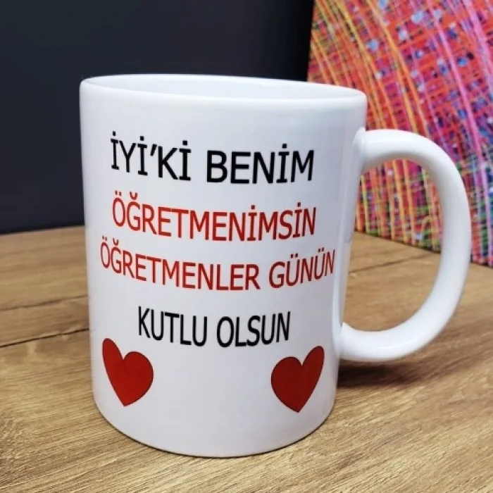 Mey İthalat® Öğretmene Hediye Kupa Bardak