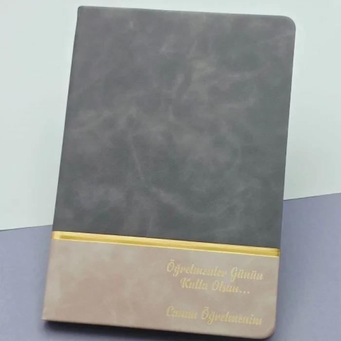 Mey İthalat® Öğretmenler Günü Hediyesi Yazılı Deri Defter