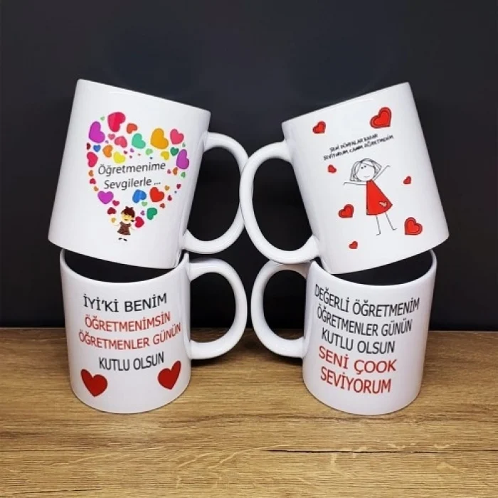 Mey İthalat® Öğretmenler Gününe Özel Baskılı Kupa Bardak