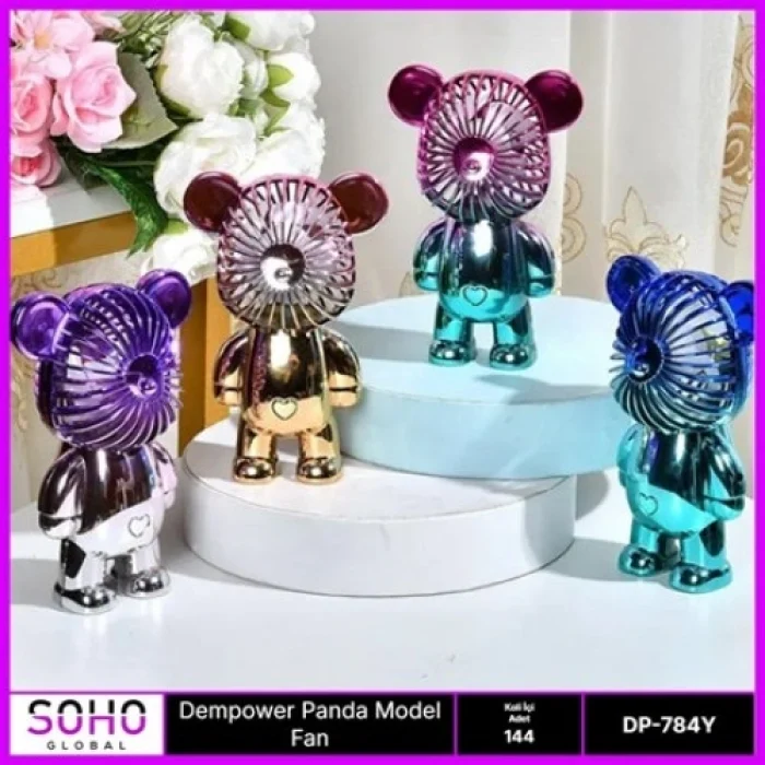 Mey İthalat® PANDA MODEL MİNİ FAN 3 KADEMELİ