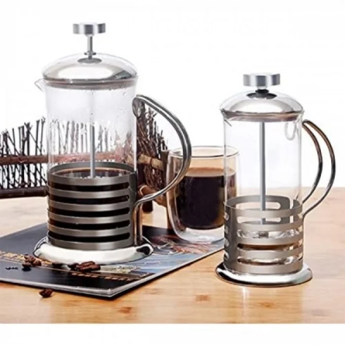 Mey İthalat® PASLANMAZ ÇELİK GÖVDELİ FRENCH PRESS KAHVE VE ÇAY DEMLEME APARATI