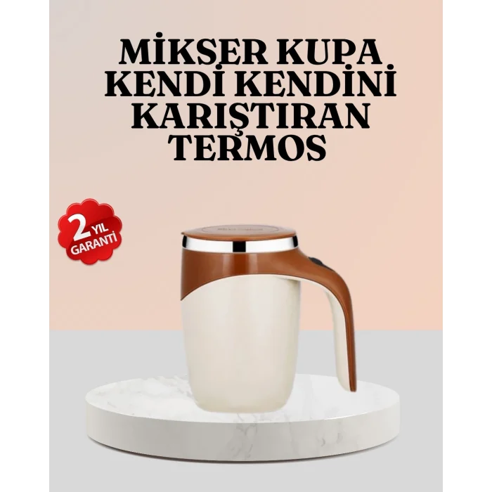 Mey İthalat® Paslanmaz Çelik Şarjlı Karıştırma Kupa – Otomatik Manyetik Blender Fincan